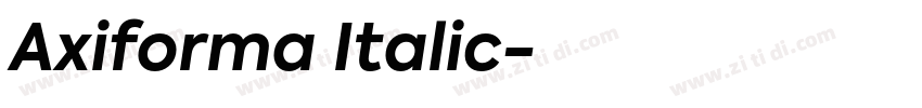 Axiforma Italic字体转换